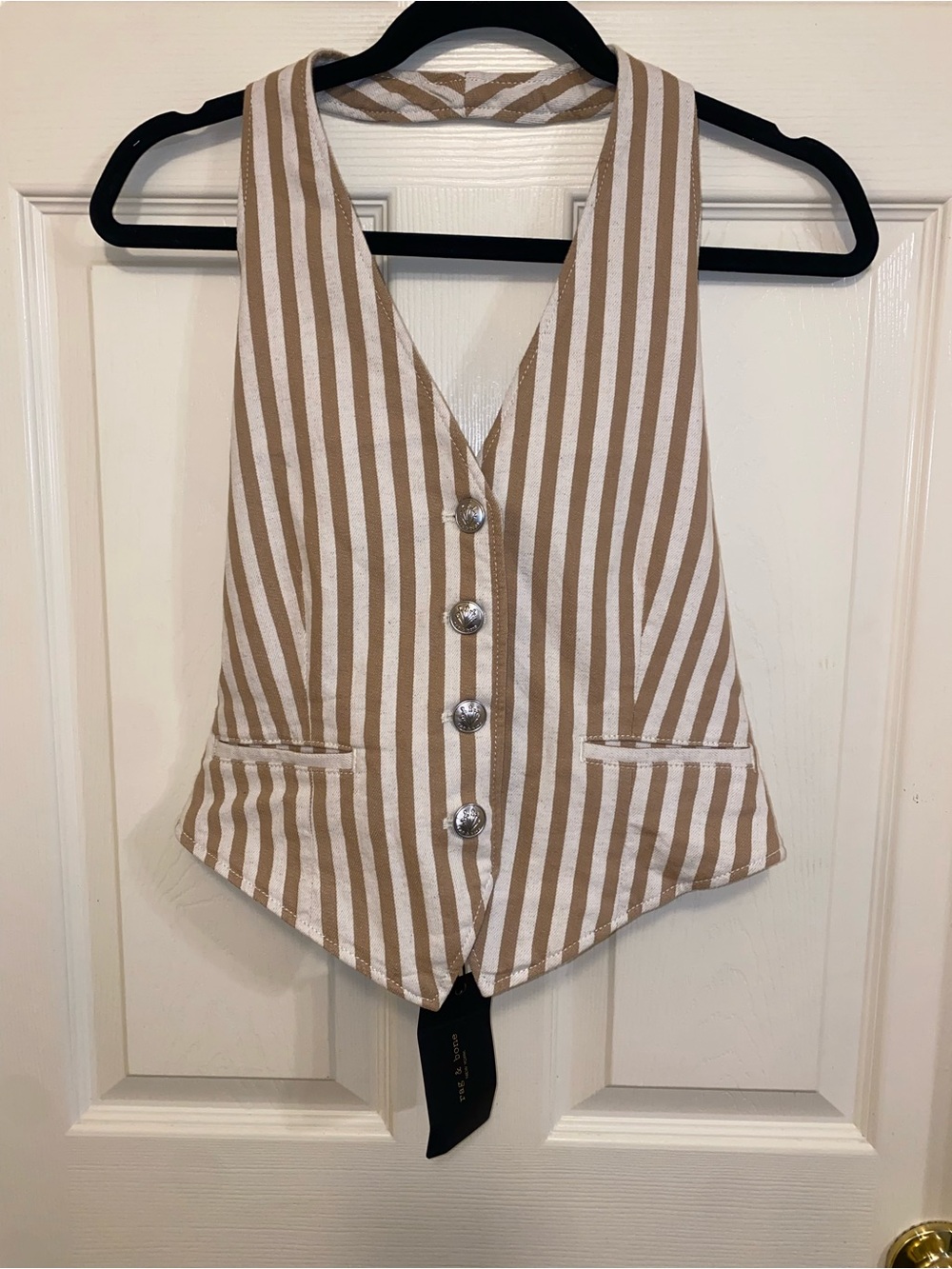 Rag & Bone Ethel Striped Denim Vest - Picture 2 of 7
